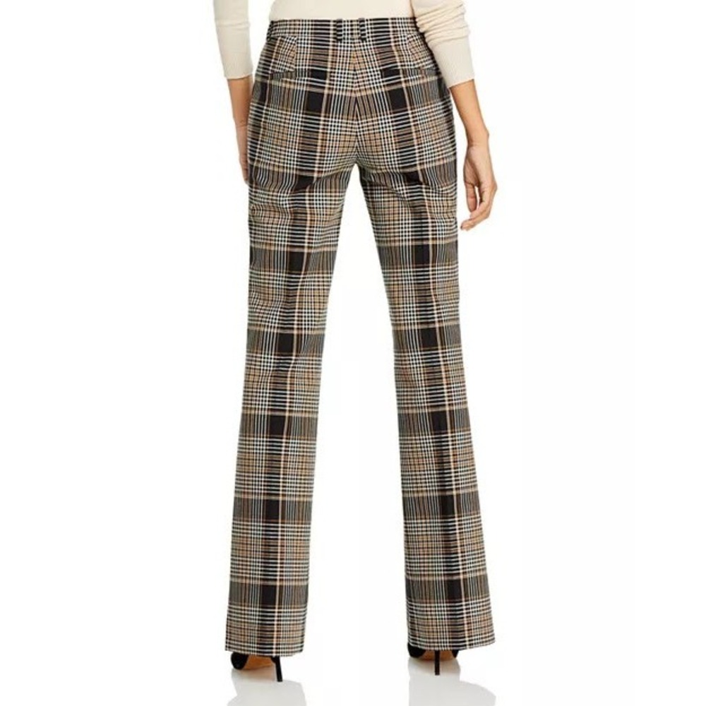 Theory Demitria 4 Becket Portland Plaid Flare Pants Size 4 - Picture 2 of 10